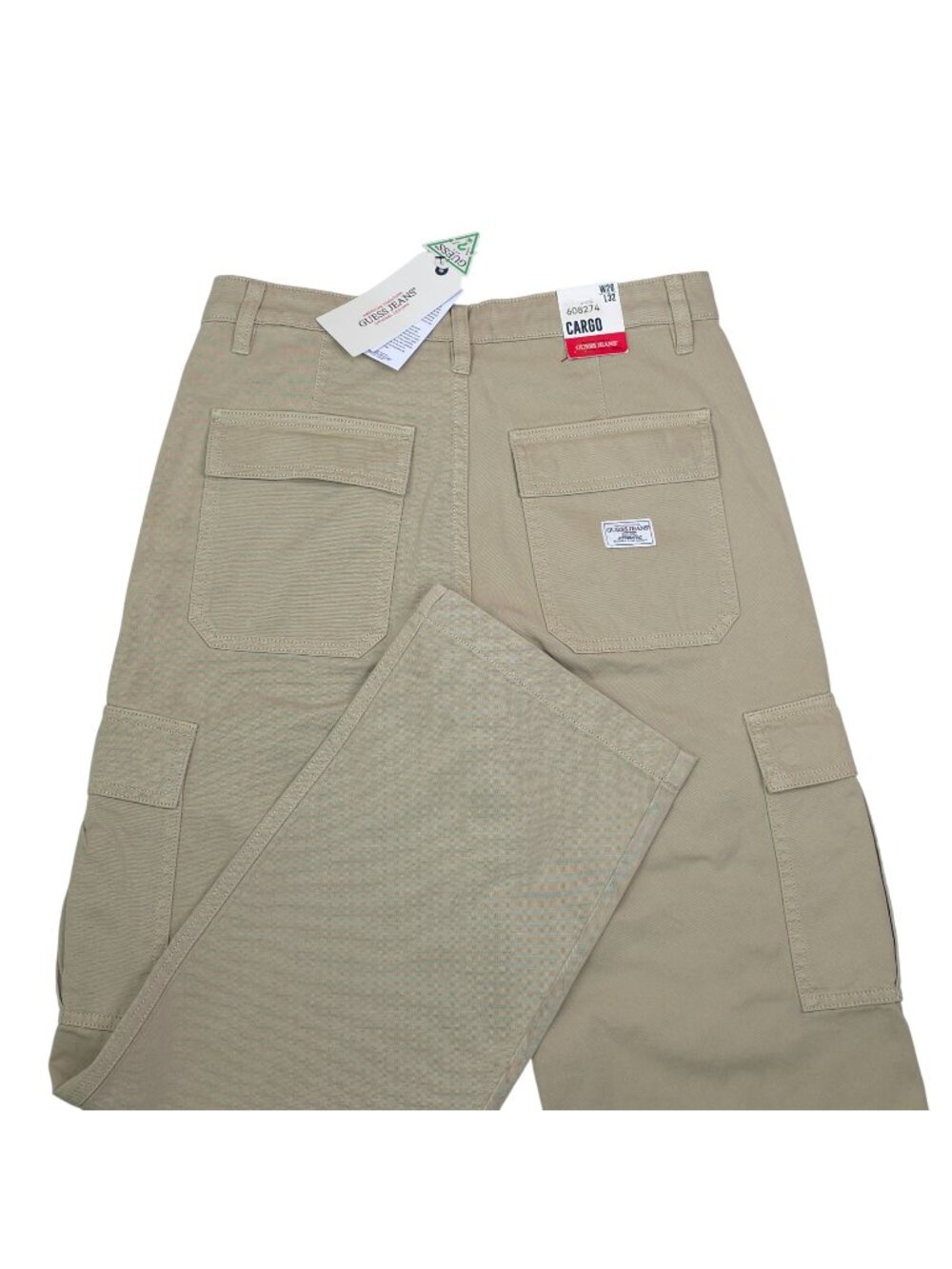Guess Jeans Mens Cargo Pants W26 L32 Authentic Design Safari Tan